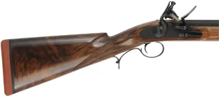 Large Game Rifle,
8 bore or .83 caliber, 31" octagon-to-round barrel, 
checkered walnut, iron trim, flintlock, 
as-new,  by October County